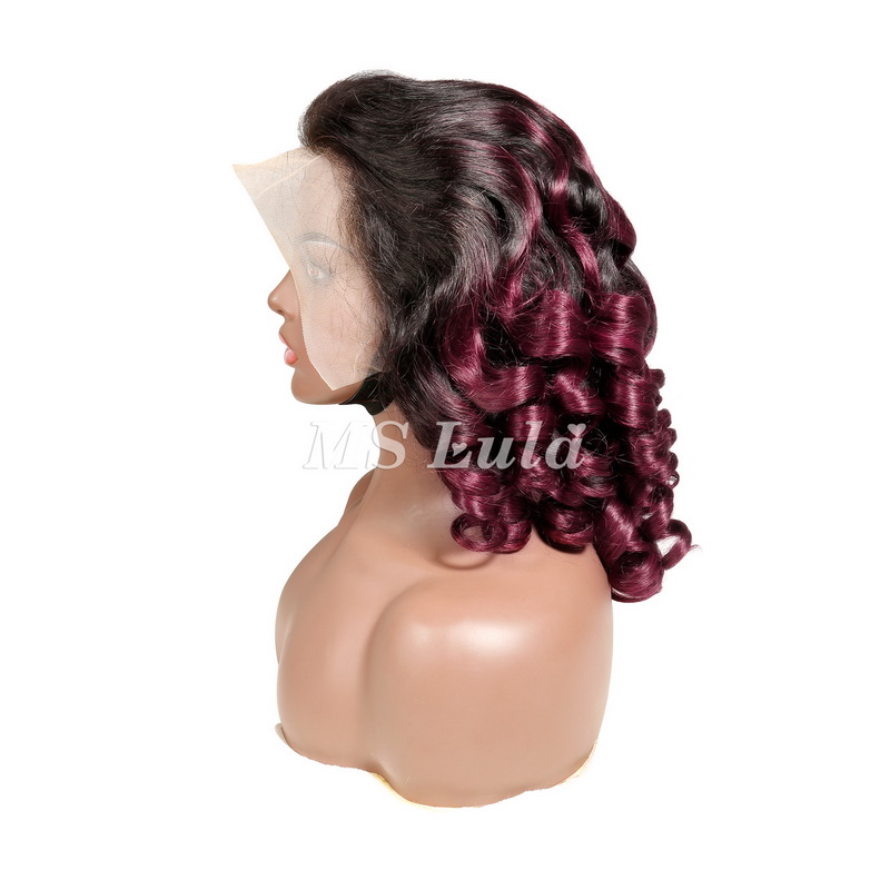 1B/99J Ombre Color Loose Wave 13x4 Lace Front Wigs - 图片 3
